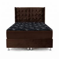 Cama Quen Hypnos-Cabecera a cuadros - Colchon ortopedico