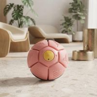 Juguete para Mascotas Flying Saucer Ball LED Transformable Rosado