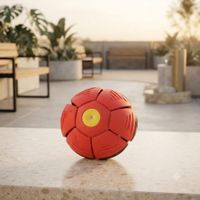 Juguete para Mascotas Flying Saucer Ball LED Transformable Rojo