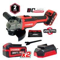 Amoladora Inalambrica 125mm Rankor RLAG20201 20V 2Bat X 4Ah Brushless