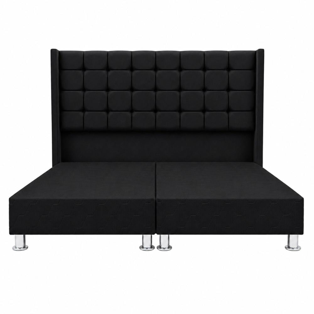 Cama King Hypnos - Cabecera a Cuadros Modernos - No incluye colchon