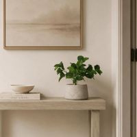 Planta artificial con macetero blanco - Ficus 33 cm.