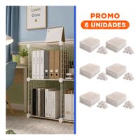 Pack6 Sistema Blanco de Rejillas Configurables para Uso Domestico 16pzs Y Papel Regalo