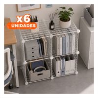 Pack6 Sistema de Rejillas con Configuracion Flexible Blanco 16pzs Y Regalo Sticker