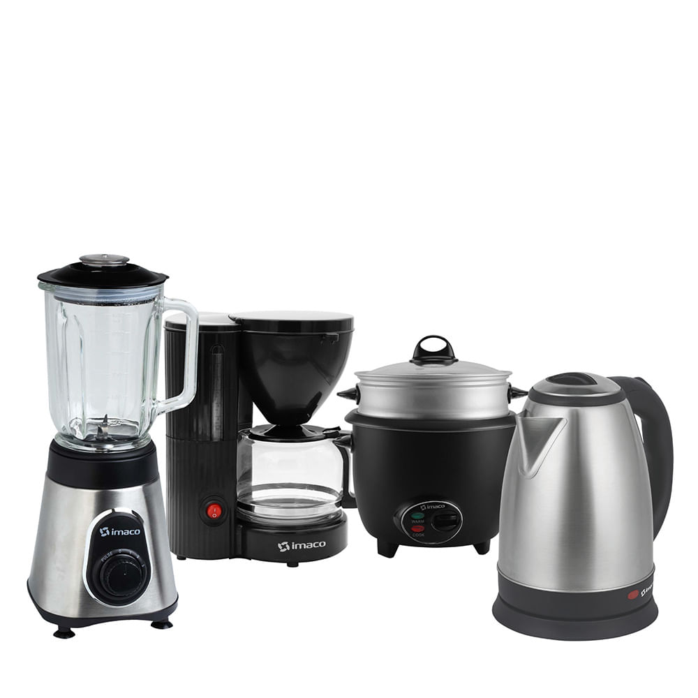 Cuatricombo IMACO Licuadora BL3515 + Olla RC6SS + Hervidor KE1801 + Cafetera CM1123