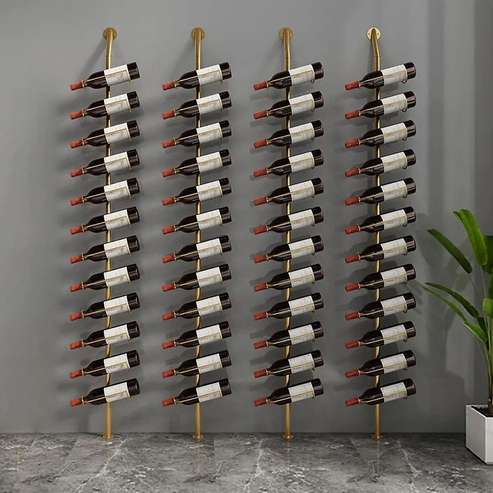 Bar Botellero 1 Rack Wine Ventitas Home Dorado