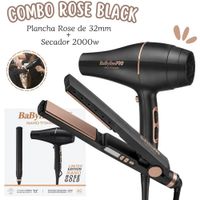 Combo BabylissPro Edicion Ilimitada Plancha Black Rose Y Secador Nano Rose - BNTRGPP43PE