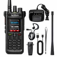 Walkie Talkie Profesional 10W Largo Alcance VHF UHF USB C 199 Canales 6800mAh