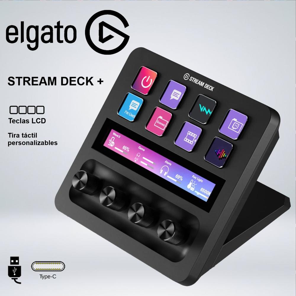 STREAM DECK ELGATO BLACK TECLAS LCD 10GBD9901