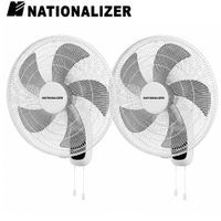 Pack-02 Ventiladores Pared Nationalizer NN-FW40826 55 watts Blanco