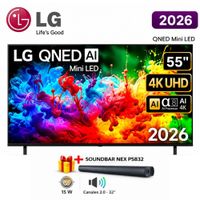 Televisor Smart TV LG 55'' MINILED QNED UHD 4K 55QNED65BSA 2026 MAS SOUNDBAR NEX