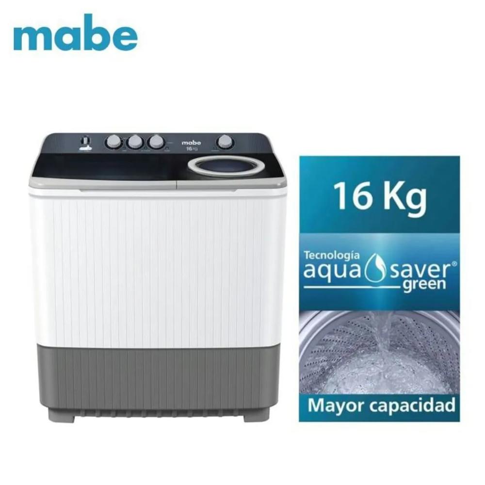 Lavadora Mabe LMD6124PBBB0 Semiautomatica 16 Kg Blanco