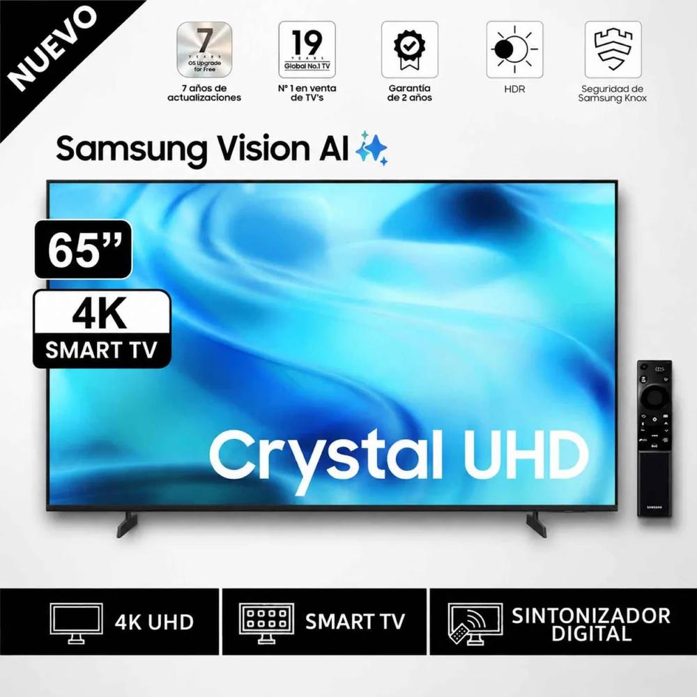 Televisor Samsung Smart TV 65 Crystal UHD 4K UN65U8000HGXPE - Nuevo 2026