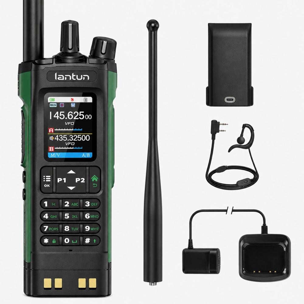 Radio Walkie Talkie LANTUN BC-32UV GPS 10W Bluetooth USB-C Largo Alcance 20Km