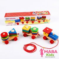 Mi Primer Tren Constructor - Bloques de Madera Montessori