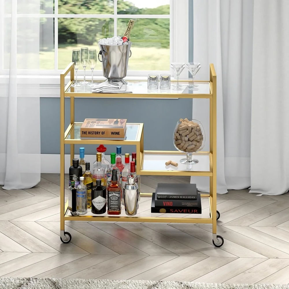 Carro Bar Leione Ventitas Home Dorado