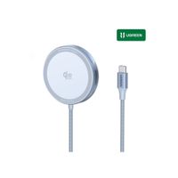 Cargador Inalámbrico Magnético UGREEN 55959 MagFlow Qi2 25W para iPhone - Soporte Plegable Gris