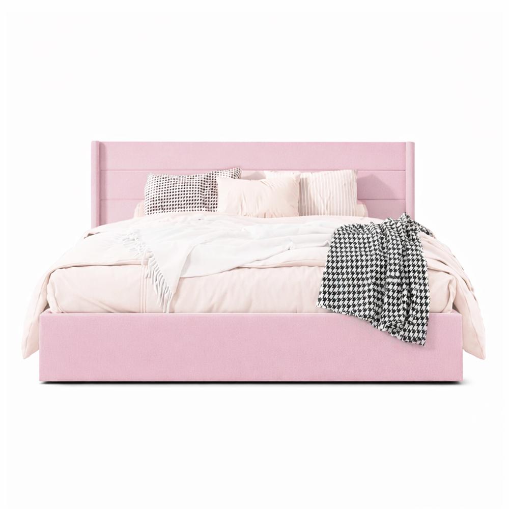 Cama Tapizada Listón Venus LeMueble 1.5 Plz Rosa
