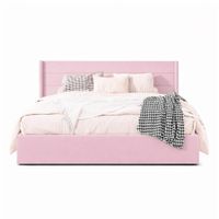 Cama Tapizada Listón Venus LeMueble Rosa Queen