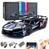 Carro lego LABORGHINI estilo Deportivo a Control Remoto con Luces Led