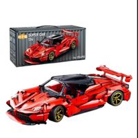 SUPER CAR 114 ROJO EN LLAMAS  LEGO A CONTROL REMOTO CON LUCES LED