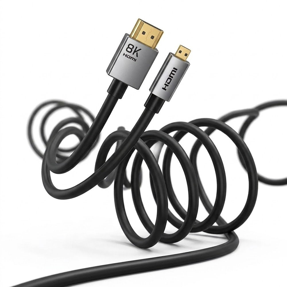 Cable Micro HDMI a HDMI 2.1 Bidireccional 8K a 60Hz 48Gbps CABLETIME de 1.5 M