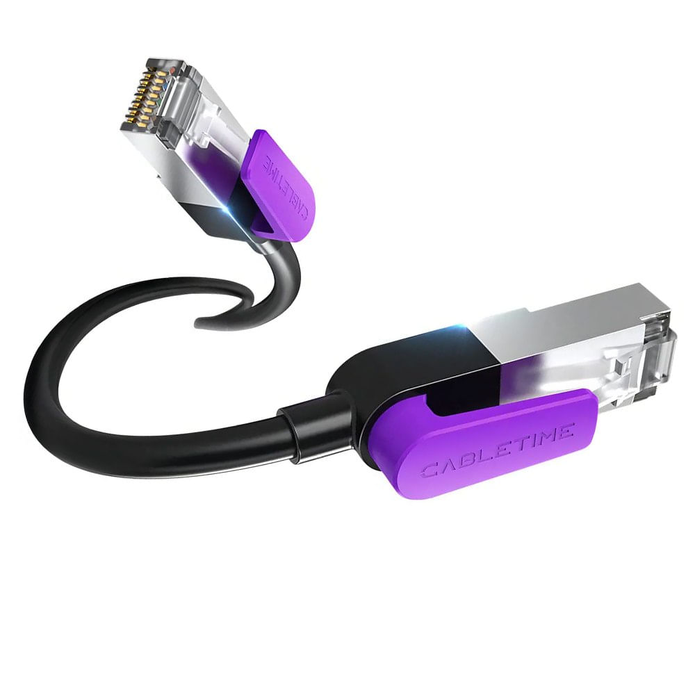Cable de Red Ethernet Cat 8 Doble Blindaje 40Gbps 2000MHz CABLETIME de 3 M