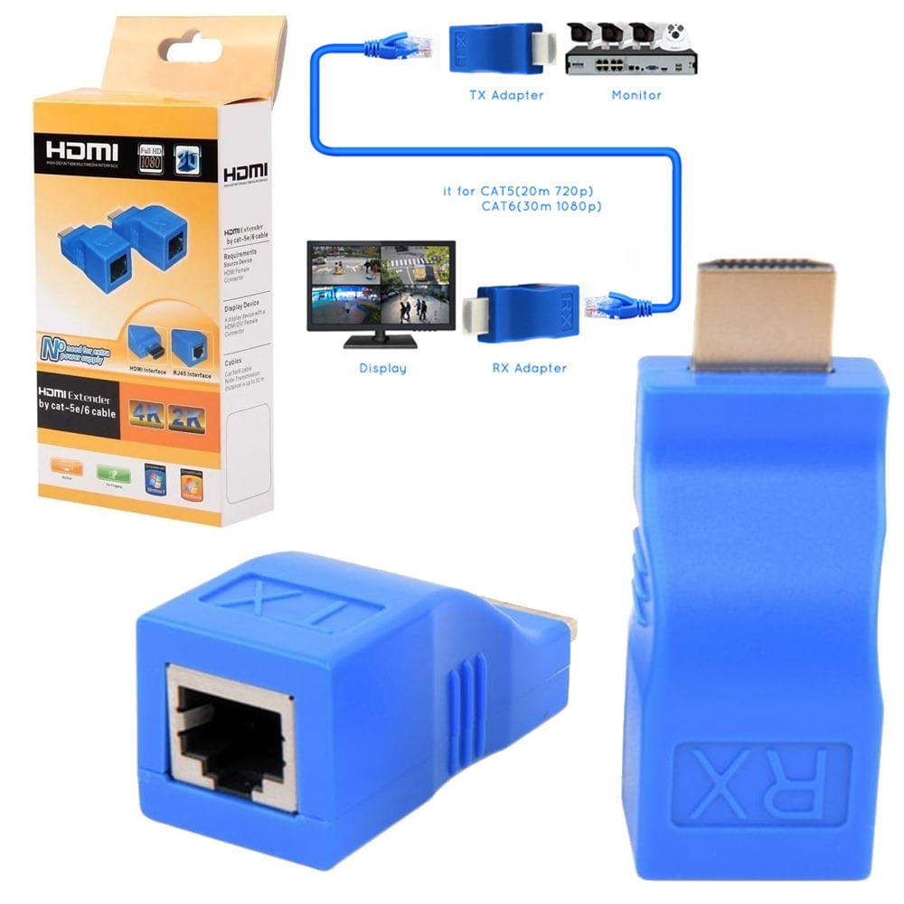 Extender Extensor Hdmi Rj45 Utp 4k 12 MTS Hdmi Extender
