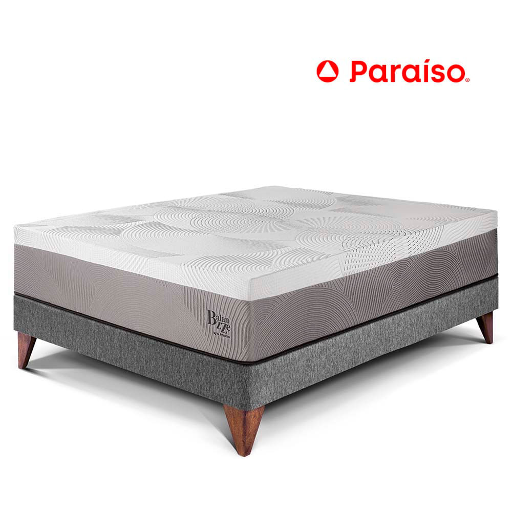 Cama Europea Balanzze 1.5 Plazas Gris