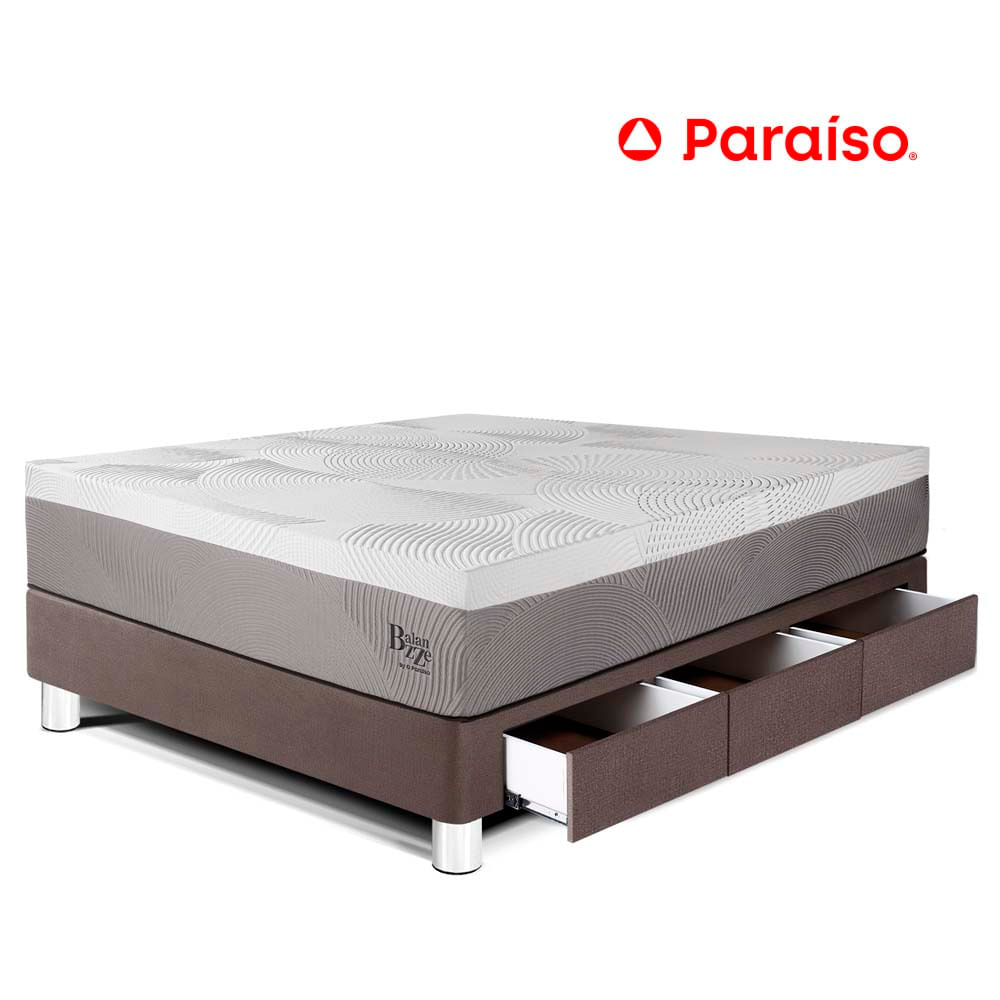 Cama con Cajones Balanzze 1.5 Plazas Chocolate