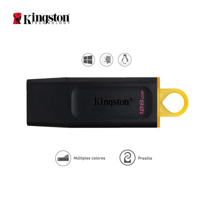 Memoria USB Kingston DataTraveler Exodia 128GB USB 3.2 DTX Negro