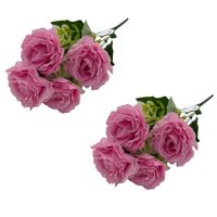 Pack de 2 Bouquet Artificiales De 5 Rosas De 38Cm BG305117V-ROS FLORIPASTORE