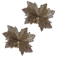 Pack de 2  Flores Artificial De Cardenal Navideño De 30Cm FN201 FLORIPASTORE
