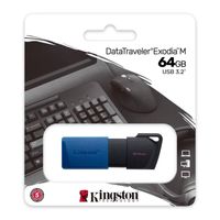 Memoria USB Kingston DataTraveler Exodia M 64GB USB 3.2 DTXM Azul Negro