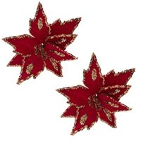 Pack de 2 Flores Artificiales De Cardenal Rojo Navideño De 30Cm FN208 FLORIPASTORE