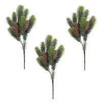 Pack de 3 Varas Artificiales De Follaje Navideño de 30cm 8089-1 FLORIPASTORE