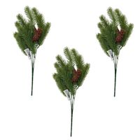Pack de 3 Varas Artificiales De Follaje Navideño de 30cm 8136 FLORIPASTORE