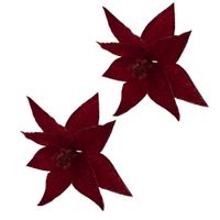 Pack de 2  Flores Artificial De Cardenal Rojo Navideño De 30Cm FN203 FLORIPASTORE