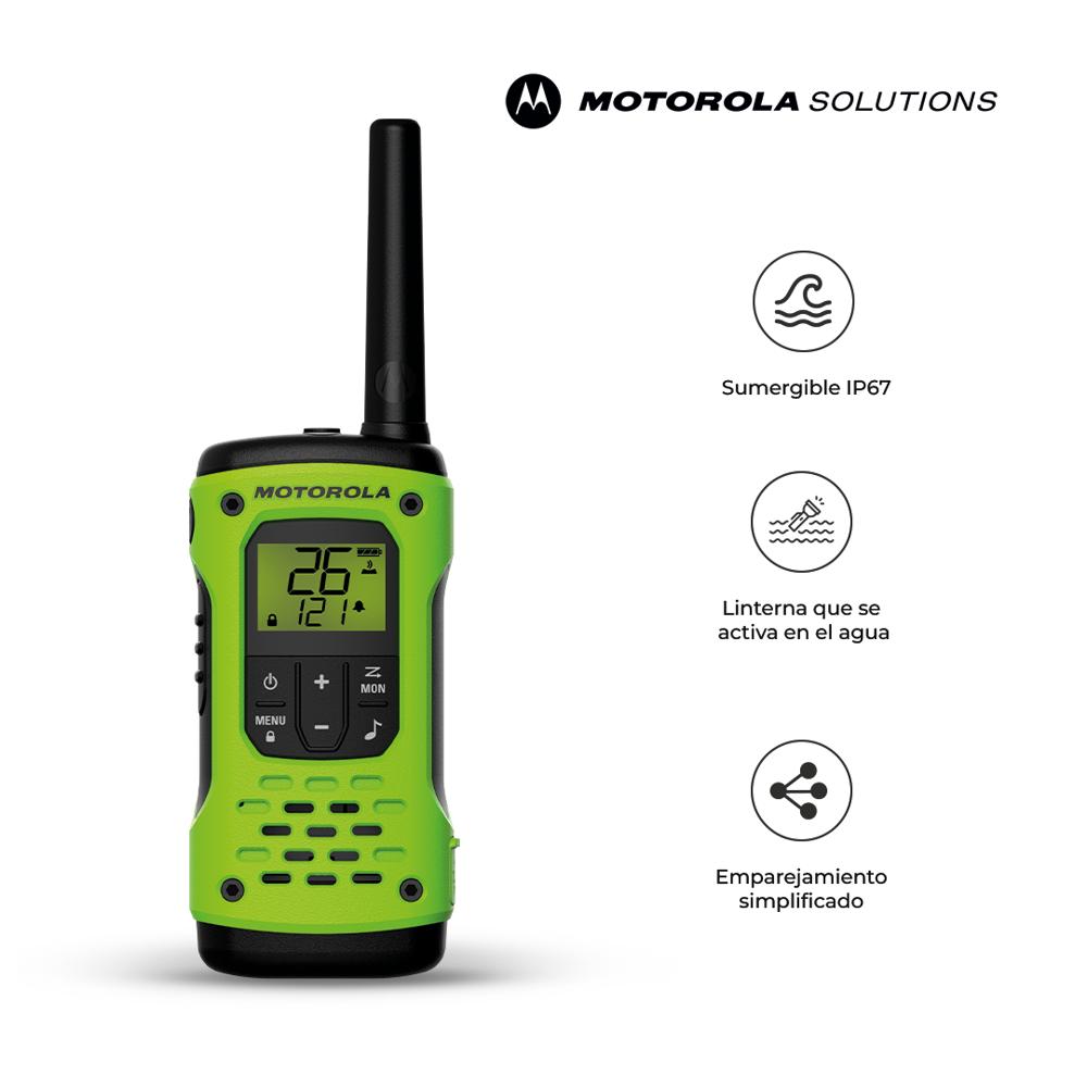 Radio Walkie Talkie Motorola T600 H2O Verde IP67 2 Vías Resistente Agua 35Km
