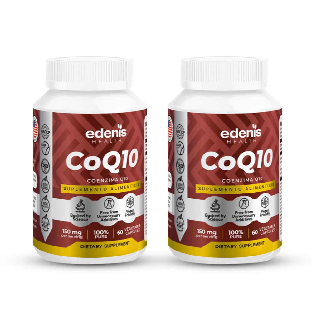 Pack 2 CoQ10 Ubiquinol Edenis Health 60 Cápsulas