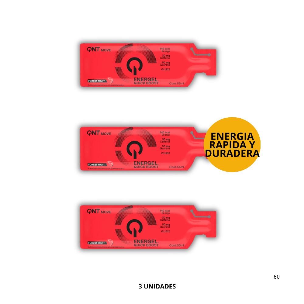 PACK X 3 GELES ENERGETICOS SABOR FRUTOS DEL BOSQUE
