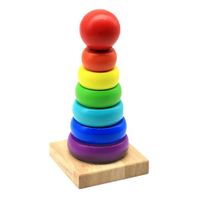 DIA DEL NIÑO - Torre Didactica Arcoiris 6 anillos Multicolor