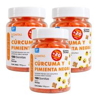 PACK X3 GOMITAS CÚRCUMA Y PIMIENTA NEGRA - DERMO SUMAK