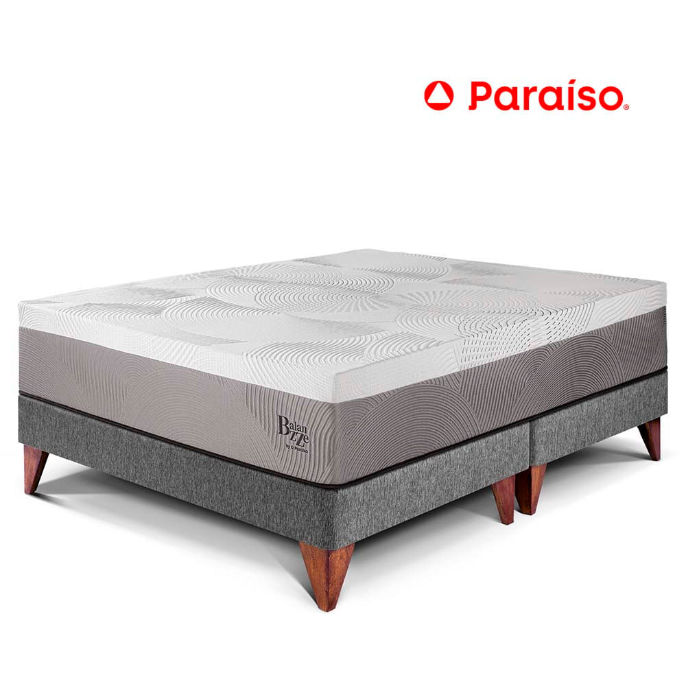 Cama Europea Balanzzee Queen Gris