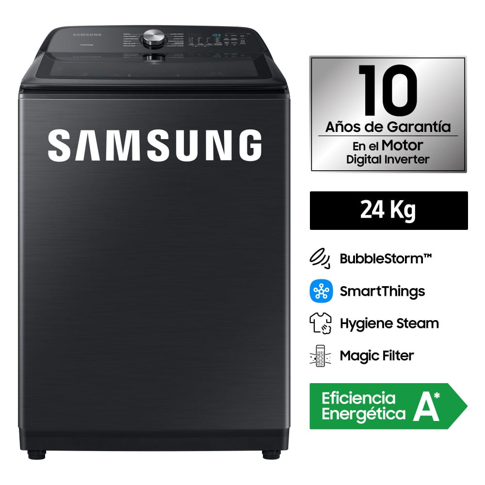 Lavadora Bubble Smart 24Kg WA24A8377GV/PE Negra