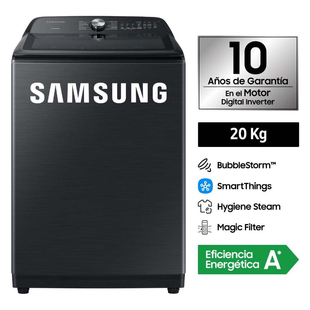 Lavadora Bubble Smart 20Kg WA20A8377GV/PE Negra