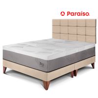 Dormitorio Europeo Royal Balanzze Queen Cabecera Blocks Champagne