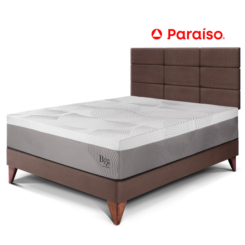 Dormitorio Europeo Royal Balanzze 1.5 Plazas Cabecera Blocks Chocolate