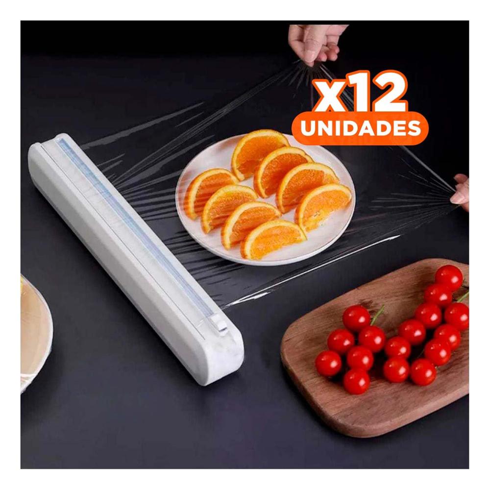 Pack12 Utensilio Dispensador para Film y Papel Aluminio Cocina Y Papel Regalo