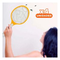 Pack4 Red Mosquitera Profesional de Mano para Uso Diario Anaranjado Y Papel Regalo